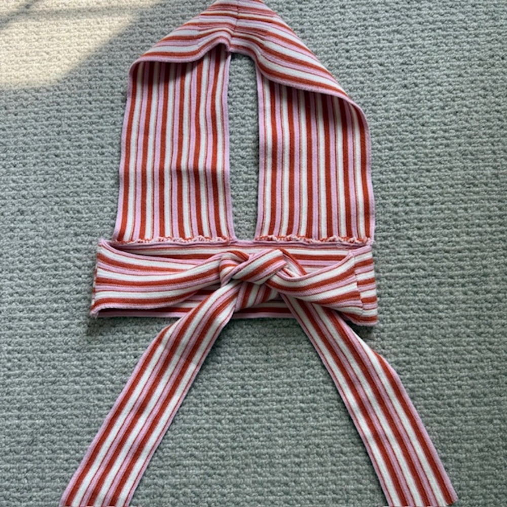 Pink and orange crop top